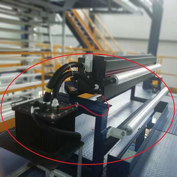 Sistema de tratamiento corona para el soplado de películas